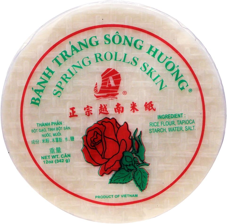 正宗越南米紙8.5" Spring Roll Skin Wrapper / Rice Paper 22cm, Round 12 oz