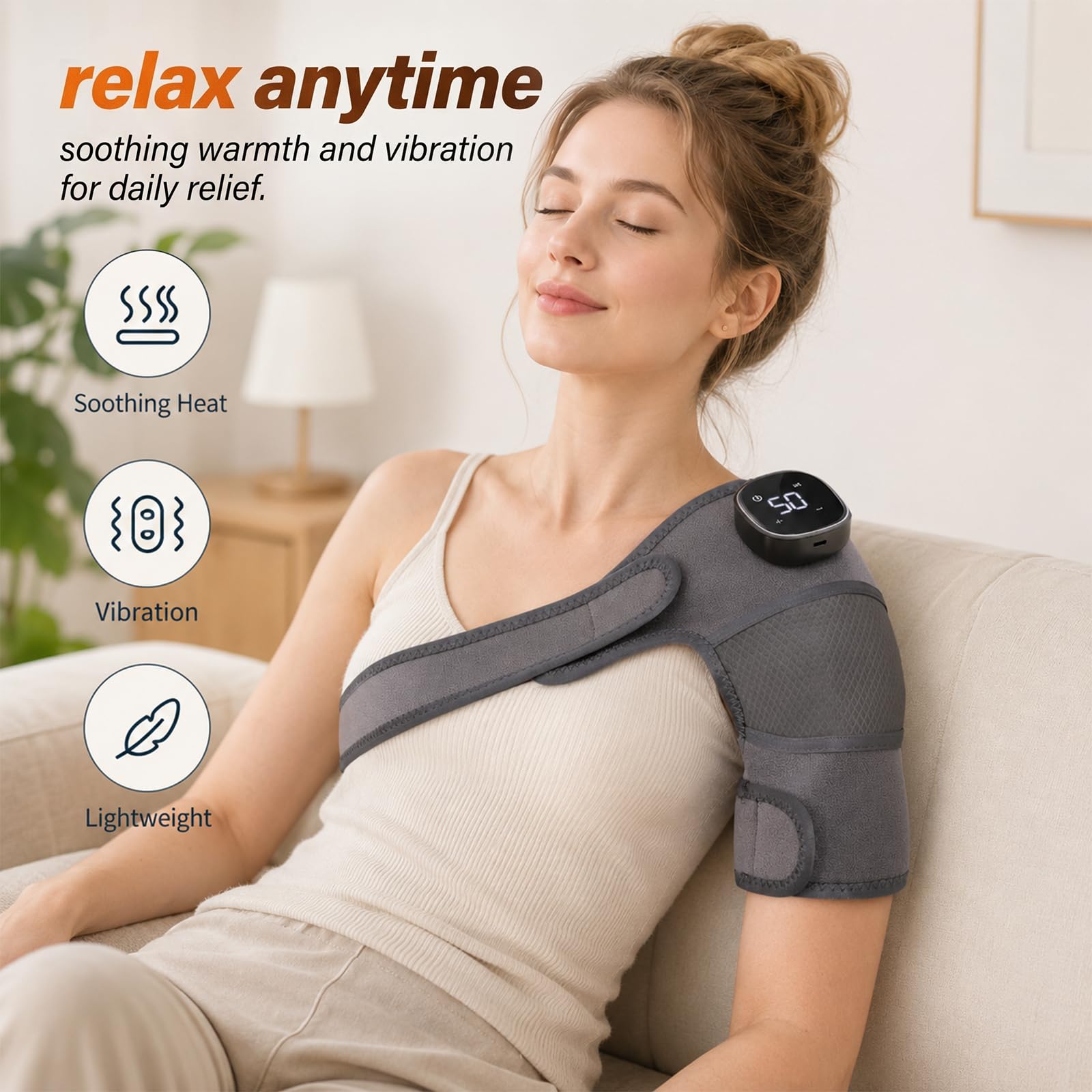 Hewelth Triple Method Schulter-Massagegerät, Hewelth Triple Method Shoulder Massager, Hewelth Schultermassage für Zuhause Büro und Unterwegs