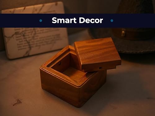 Miniatura 9 de BSIRI Caja con cerradura - Caja secreta para rompecabezas de madera con compartimentos ocultos. Joyería misteriosa ideal, cerradura de rompecabezas