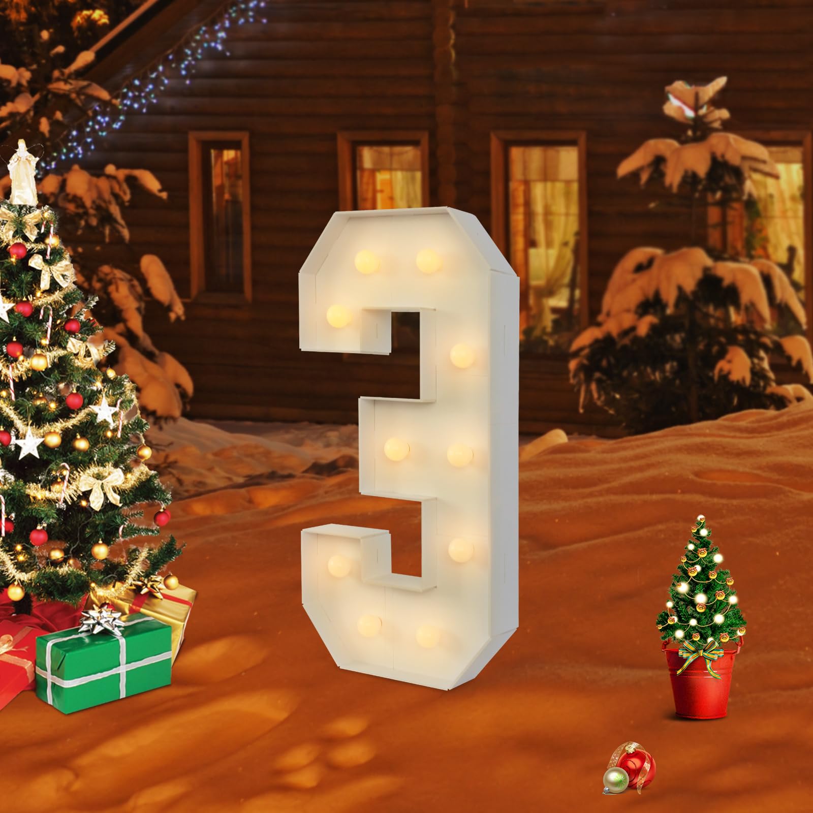 Número de lámpara LED con números iluminados 0 1 2 3 4 5 6 7 8 9