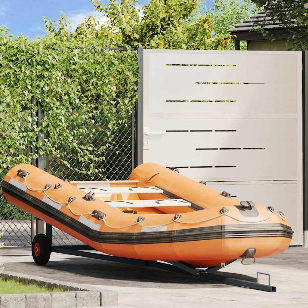 vidaXL Remolque para Barcos Plateado 302 x 107 x 42 cm Acero, Innovaciones para jardín y terraza, Remolque Exterior Duradero, transportador de Botes, Estructura de Acero