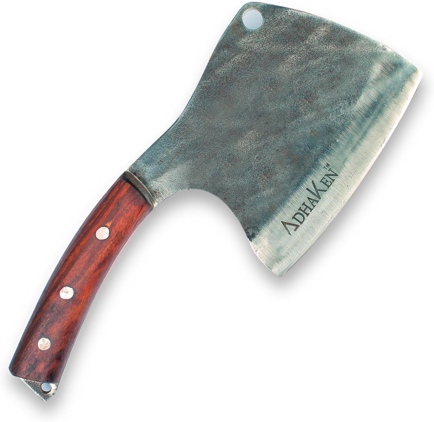 Meat Cleaver Axe: Heavy Duty Butcher Knife for Meat and Bone, Traditional Forged Full Tang Axe Cleaver with High Carbon D2 Steel Blade and Sheesham Wood Handle.