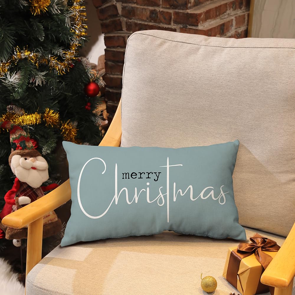 Housse De Coussin Mattéo Velours De Coton Et Lin Bleu De Minuit Blanc D