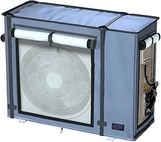 NGB Mini Split Cover for Air Conditioner Outdoor Units with 600D Waterproof Material, UV, Dust, Wind and Snow Resistant, Maximum Size 32.3Lx13.7Wx24H in, Can be Used While Running, Grey.