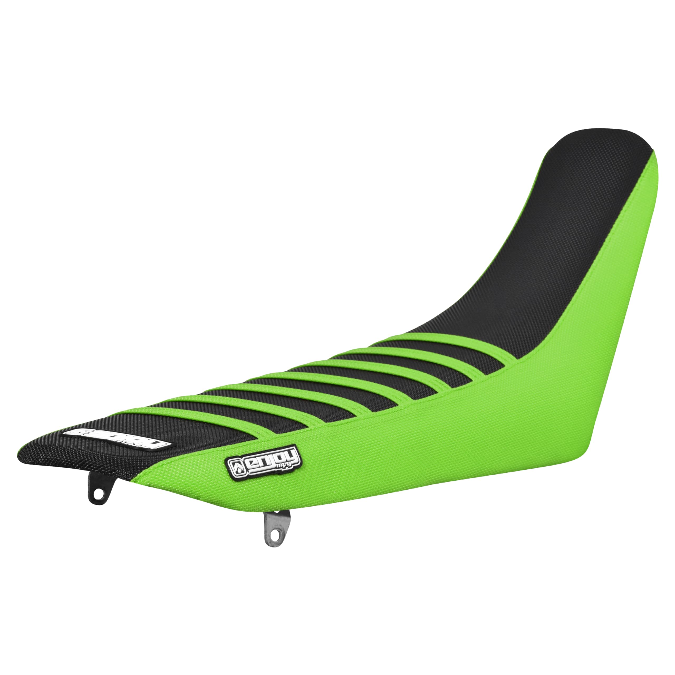 Enjoy Mfg Seat Cover - Compatible Fit for 2021-2023 Kawasaki KLX 300 KLX 300SM (Color Sides/Color Ribs) #377 (Green/Black/Green)