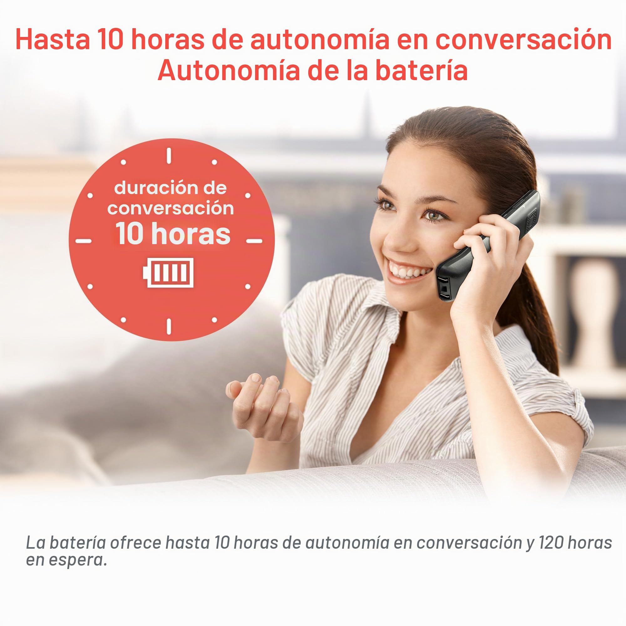 VTech MS3050 - Teléfono Fijo Inalámbrico DECT Con Bloqueo de Llamadas, Contestador, Identificación de Llamada, Amplificador de Volumen, Altavoz Manos Libres y Marcación Rápida