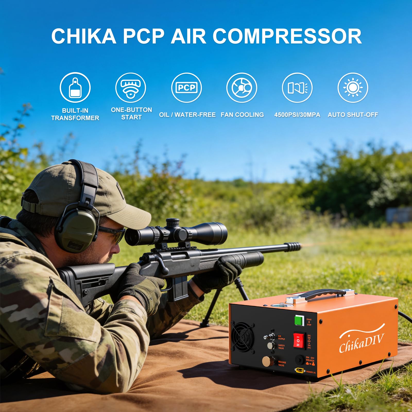 PCP Air Compressor - 4500Psi Fast Fill -4 PCP Air Compressor - 4500Psi Fast Fill -4