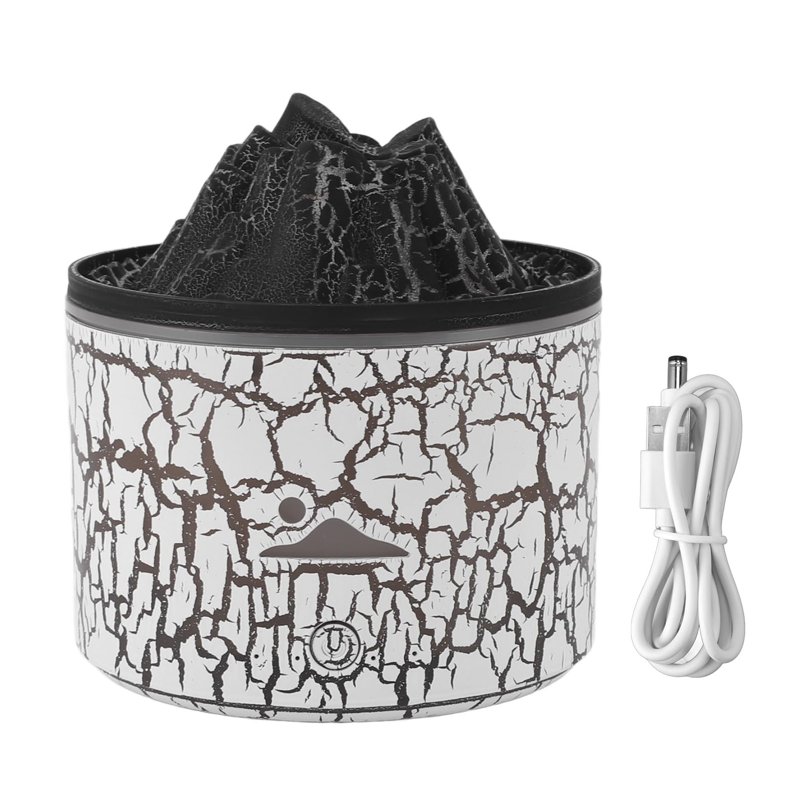 Diffuseur Volcanique D'huiles Essentielles, Diffuseur Humidificateur Volcanique, 5 V 180 ML, Arrêt Automatique Relaxant, Humidificateur Chaud D'aromathérapie, Diffuseurs de (White)
