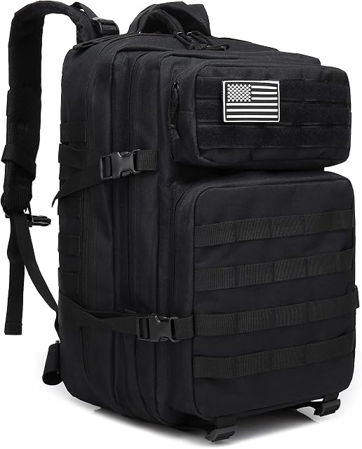 Long Keeper Military Tactical Backpack, 45L Army Large Backpack for Men Women, Molle Bug Out Bag Rucksack Daypack for Outdoor Hiking Camping Trekking