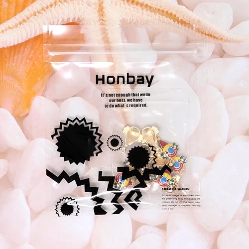 Miniatura 7 de Honbay 12 dijes esmaltados de Mardi Gras, colgantes de payaso de carnaval para aretes, pulseras, collares, joyería