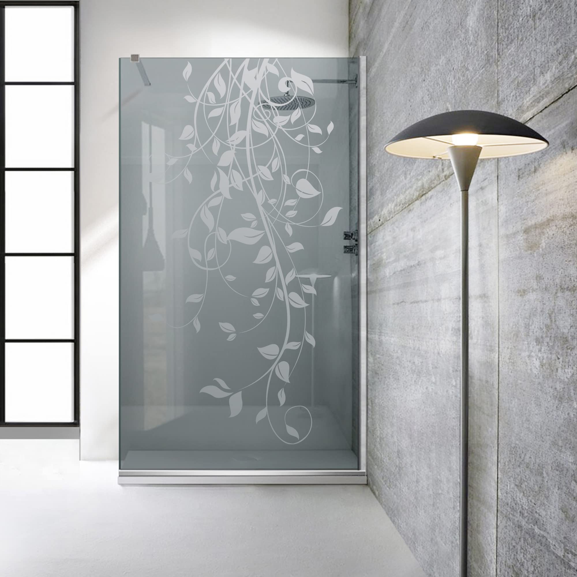 Aqua Roy Modell INOX Tanz 100 cm ab 70/80/90/100/110/120 Duschabtrennung grau Glasscheibe 8 mm transparent nano beschichtet sandgestrahlt Muster Edelstahl (100x195 cm)