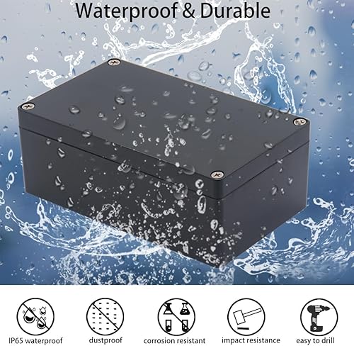 Miniatura 119 de Caja de proyecto ABS de plástico negro cajas eléctricas IP65 impermeable DIY caja de conexiones electrónica caja de alimentación 7.87 x 4.72 x 2.95