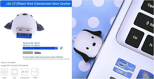 Miniatura 2 de USB 3.0 Flash Drive - Pen drive con forma de lápiz labial, memoria de alta velocidad, collar brillante con bolsa de joyas, gran regalo, Perro