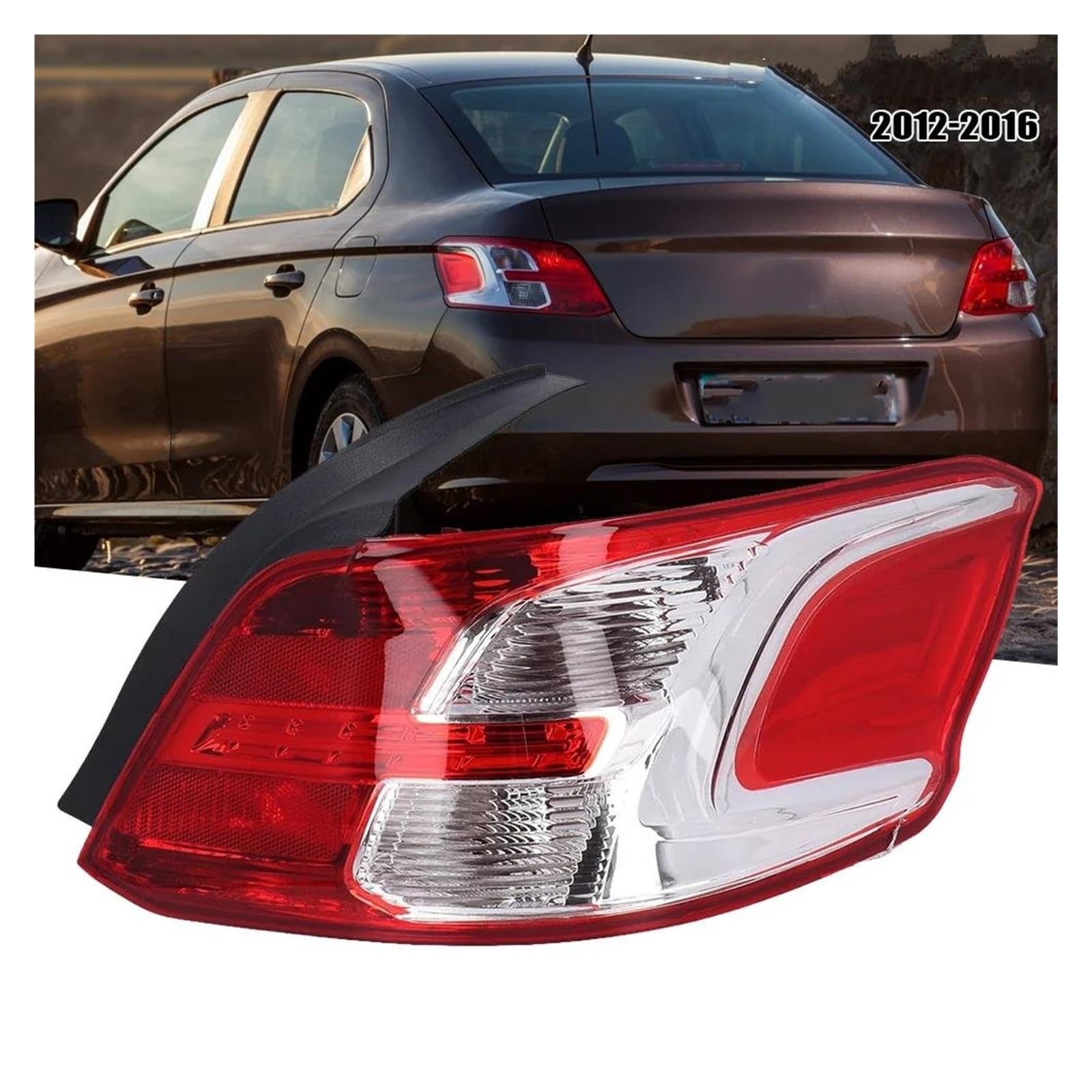 Luces Freno Traseras Para Peugeot 301 2012-2016 Luz Trasera De Freno Con Lado Izquierdo Derecho Luces PosicióN(Right 1Pc)