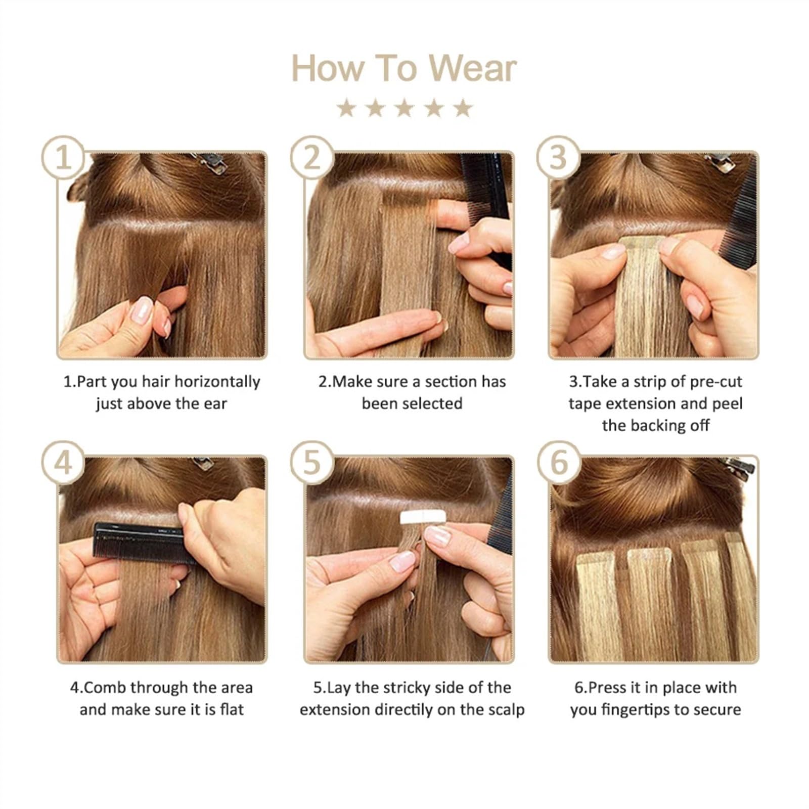 Bandverlängerungen Gerade Menschenhaar Remy Band in Menschenhaar Extensions PU-Band Aschebraun Leuchtendes Blondband Haarverlängerung (20 pcs,24