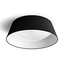 Philips Lighting Lampada da Soffitto LED Dawn, Equivalente a 14W, 30K, Luce Bianca Calda, Non Dimmerabile, Nero
