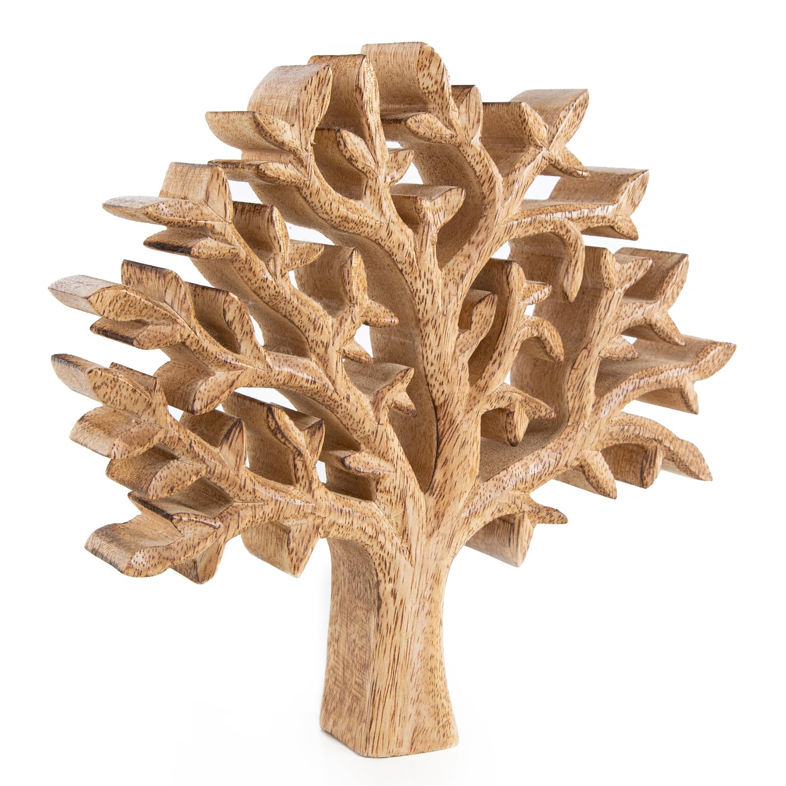 Logbuch-Verlag Árbol de la Vida Madera decoración Figura Decorativa decoración del hogar 20 cm - Figuras decoración Estilo rústico