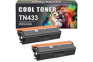 Brother TN433BK, TN433, TN431BK, TN-433 Compatible Toner Cartridge Replacement for Brother MFC-L8900Cdw,...