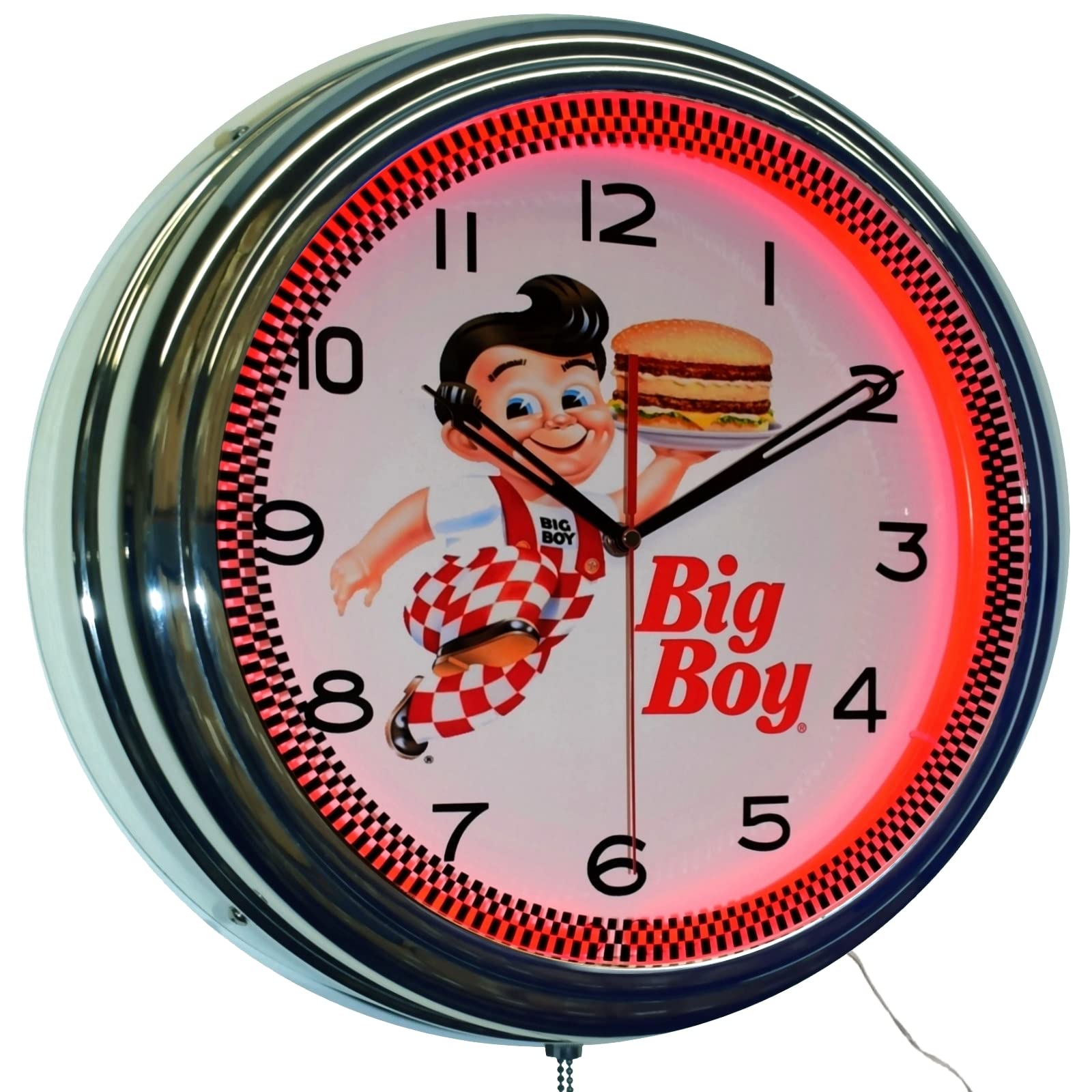 Amazon.com: Bob's Big Boy Diner Neon Lighted Wall Clock Home