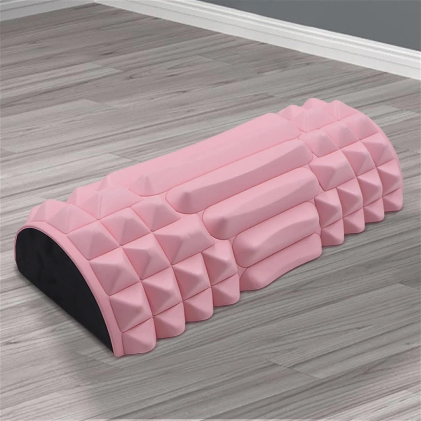2 pezzi di rullo schiuma colonna yoga massaggio EVA muscolare portatile multifunzione semicircolare for bodybuilding Per Sport(Pink)