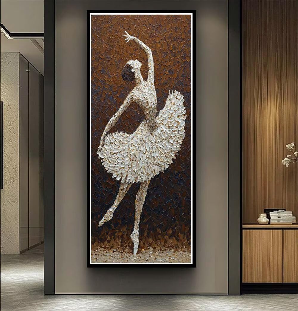 Ballet Diamond Art Kits Adults Large 5D Dancer Diamond Painting Kits, DIY Full Drill Crystal Art Craft Rhinestone Embroidery Cross Stitch Arts and Crafts for Adults 15.7x31.5 Inch/40x80 cm -LR1138