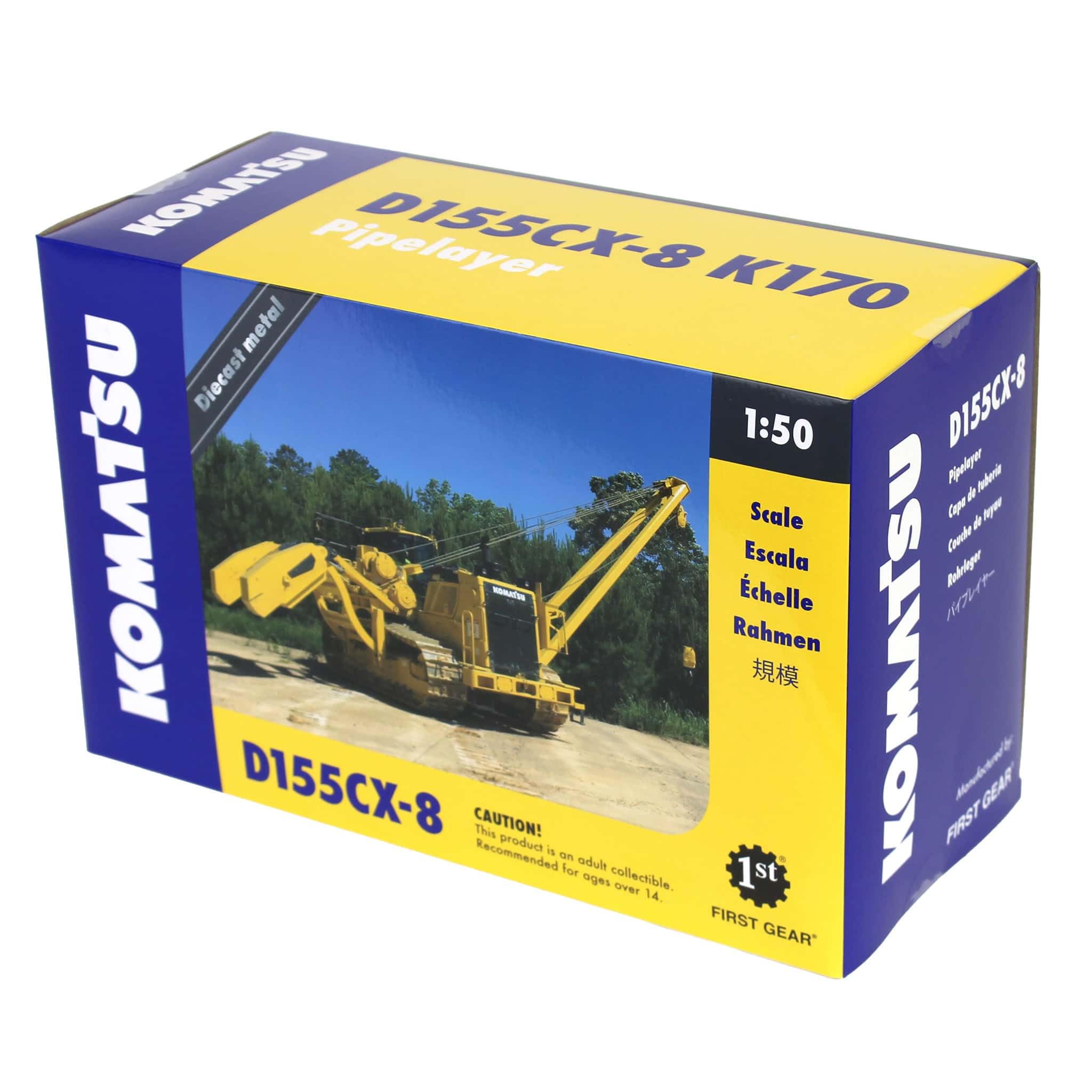 Amazon.com: First Gear 1/50 Komatsu D155CX-8 with K170 Pipelayer 