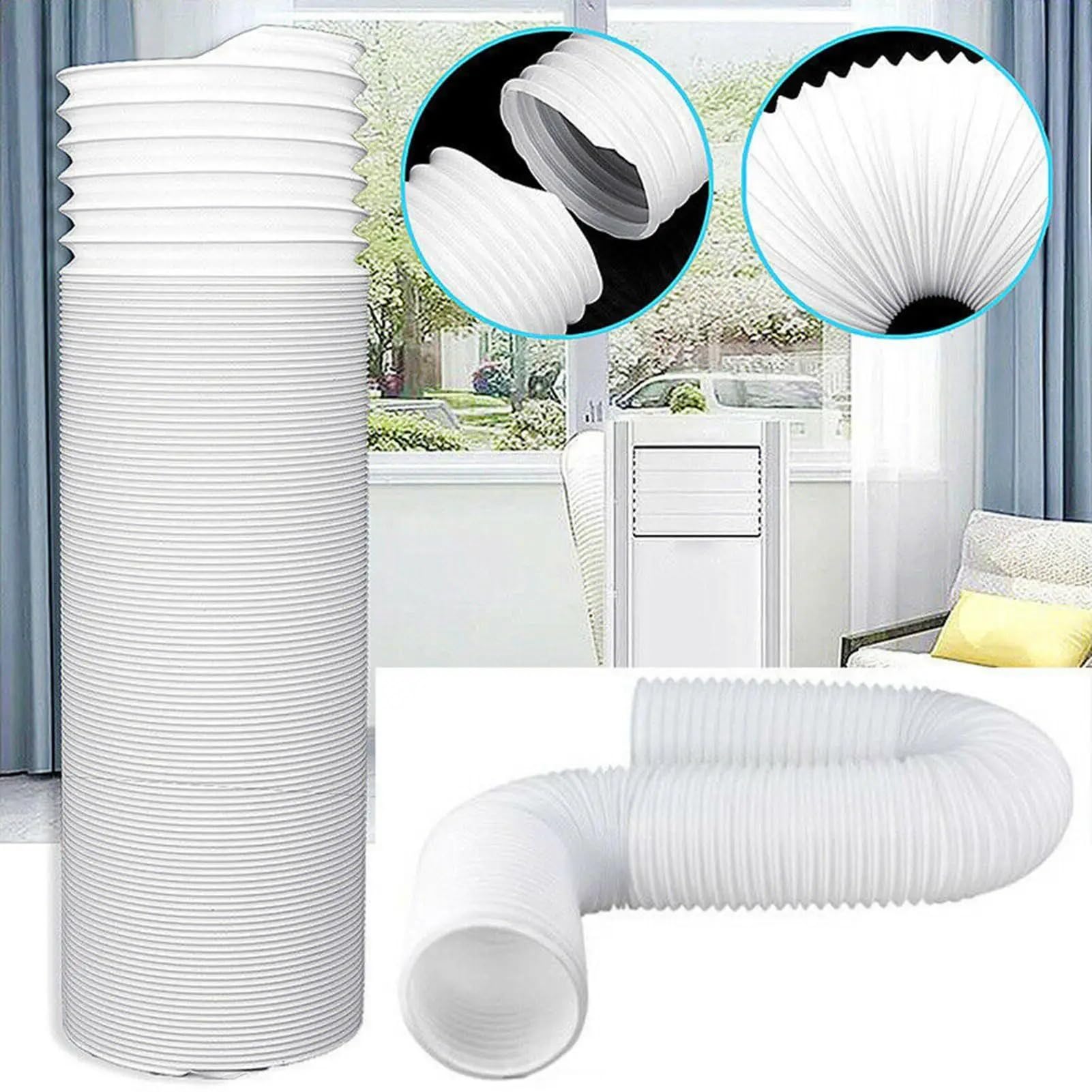 Tubo Condizionatore Portatile Tubo for condizionatore portatile da 15 cm | Sfiato CA for condotto flessibile for ventilazione di raffreddamento