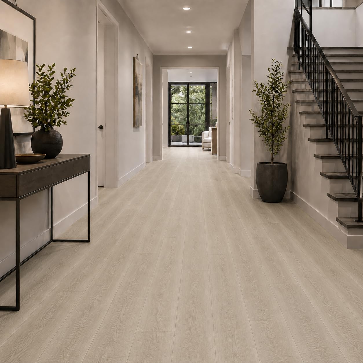 SPC - Pavimento in vinile Klick, 5 mm, 10 assi da 2,25 m², 122 x 18,4 cm, impermeabile, con base IxPE da 1 mm integrato (Izmir, Box 2,25 m²)