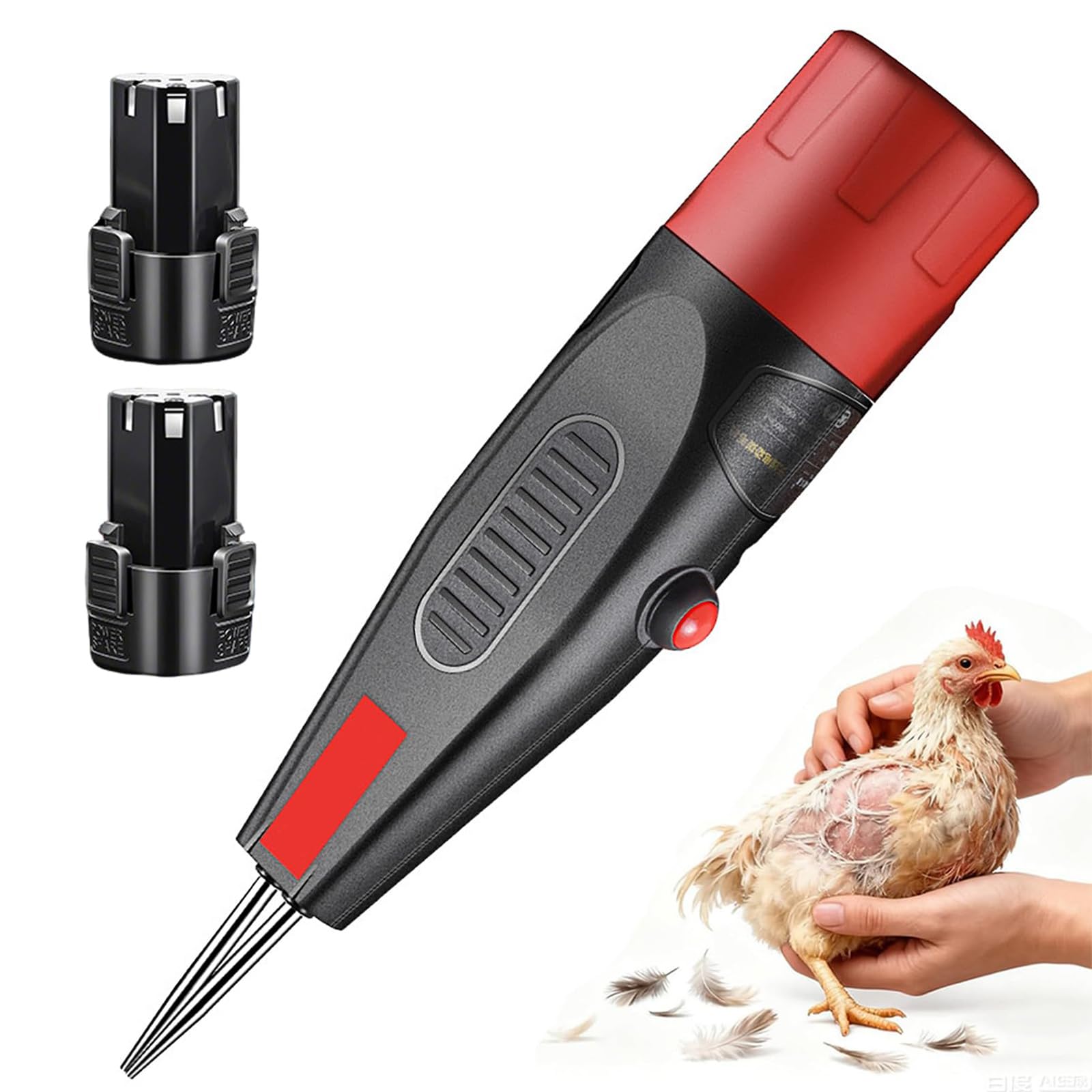 Removedor eléctrico de plumas de aves de corral, desplumador impermeable de acero inoxidable para pollo, pato, ganso, diseño de mano recargable para uso doméstico y comercial