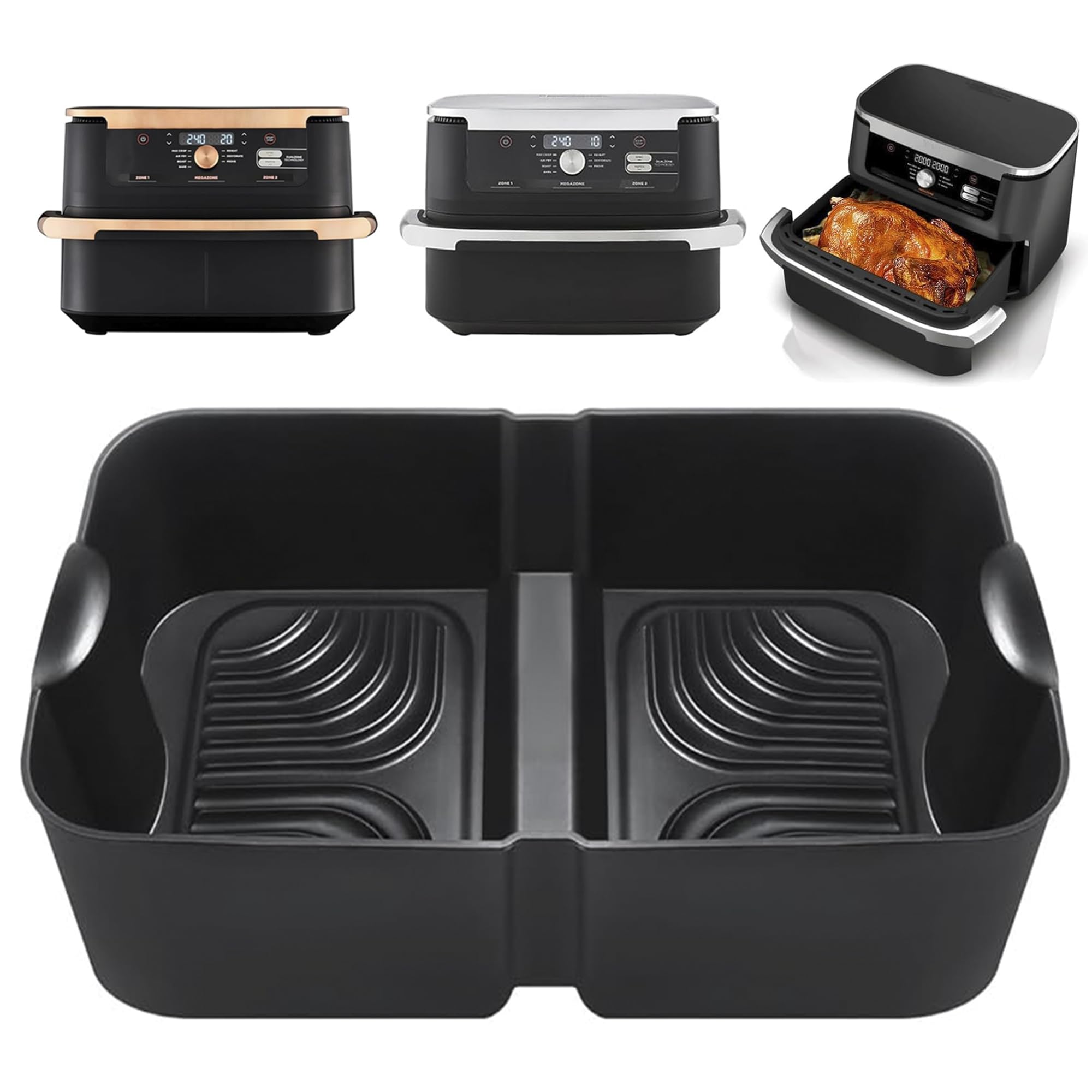 Higher Silicone Liner for Ninja Flexi Drawer Air Fryer Accessories AF500UK / Flexi Drawer 10.4L Megazone Air Fryer Accessories