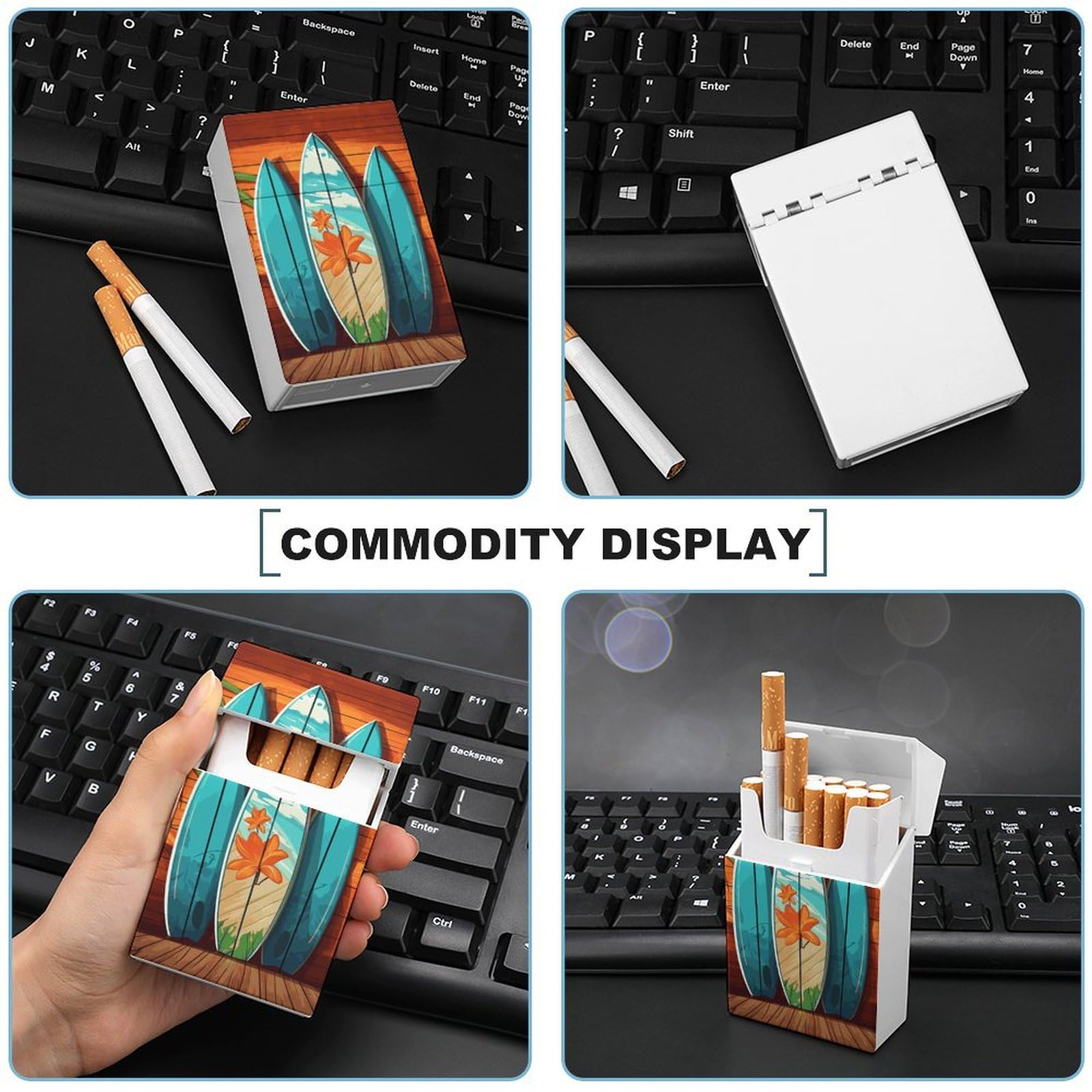 Amazon.com: Wooden Surfboard Cigarette Case for Regular King Size 85mm 20  Capacity Push to Open Hard Shell Cigarette Box Portable & Waterproof  Cigarettes Case for Men Women Pocket Cigarettes Holder, Cig Accessori :