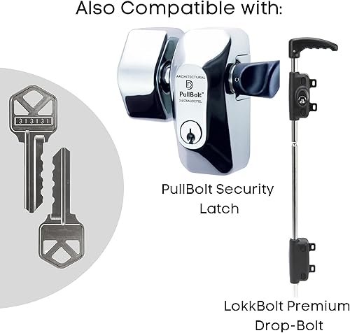 Miniatura 6 de Magna Latch Series 3 - Llave de repuesto para cerraduras Magna-Latch con orificio de cerradura orientado hacia adelante (nuevo estilo), llave 313131
