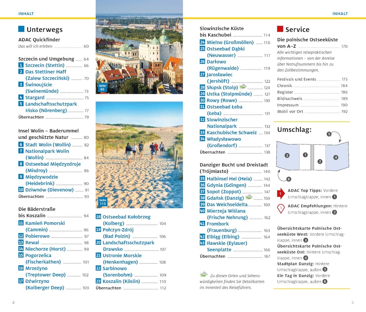 ADAC Reiseführer plus Polnische Ostseeküste: Mit Maxi-Faltkarte und praktischer Spiralbindung