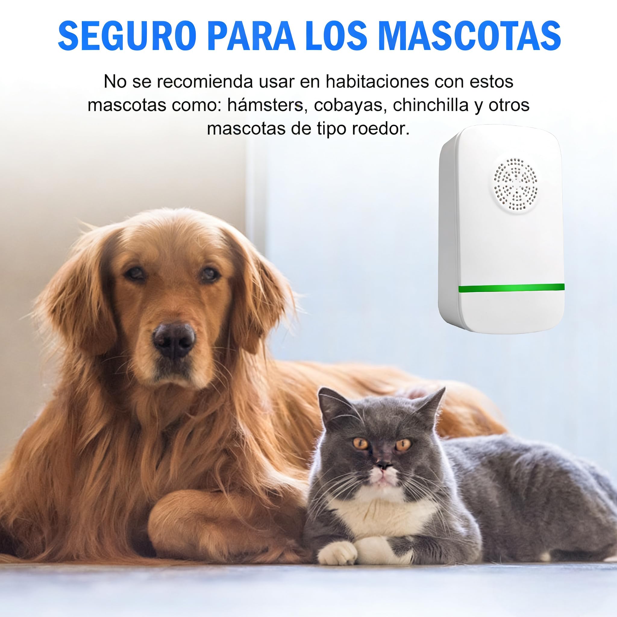 Repelente Ultrasónico de Plagas, Antimosquitos Electrónico Control de Mosquitos Hormigas, Cucarachas, Moscas, Arañas, Chinches, Ahuyentador de Ratas y Ratones para Interiores (2 Piezas)