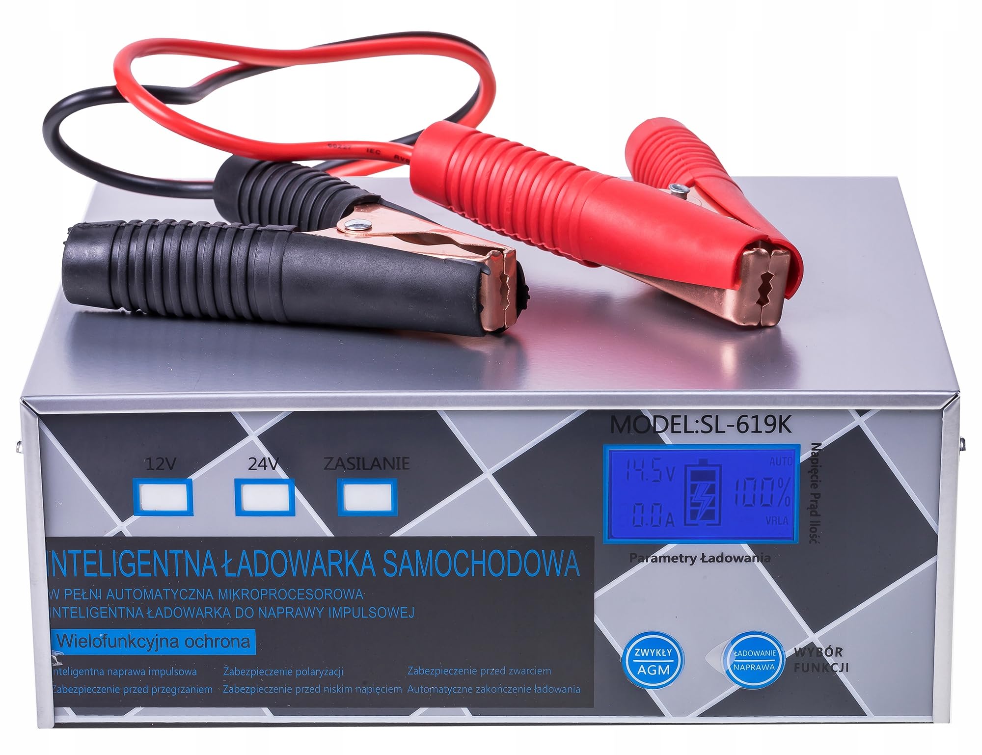 PROSTOWNIK SAMOCHODOWY DO AKUMULATORÓW AGM START-STOP 24V 12V 20A