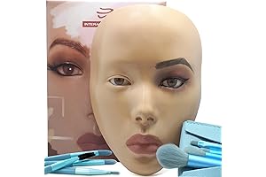 5D Silicone Makeup Practice Face, Realistic Mannequin for Artists