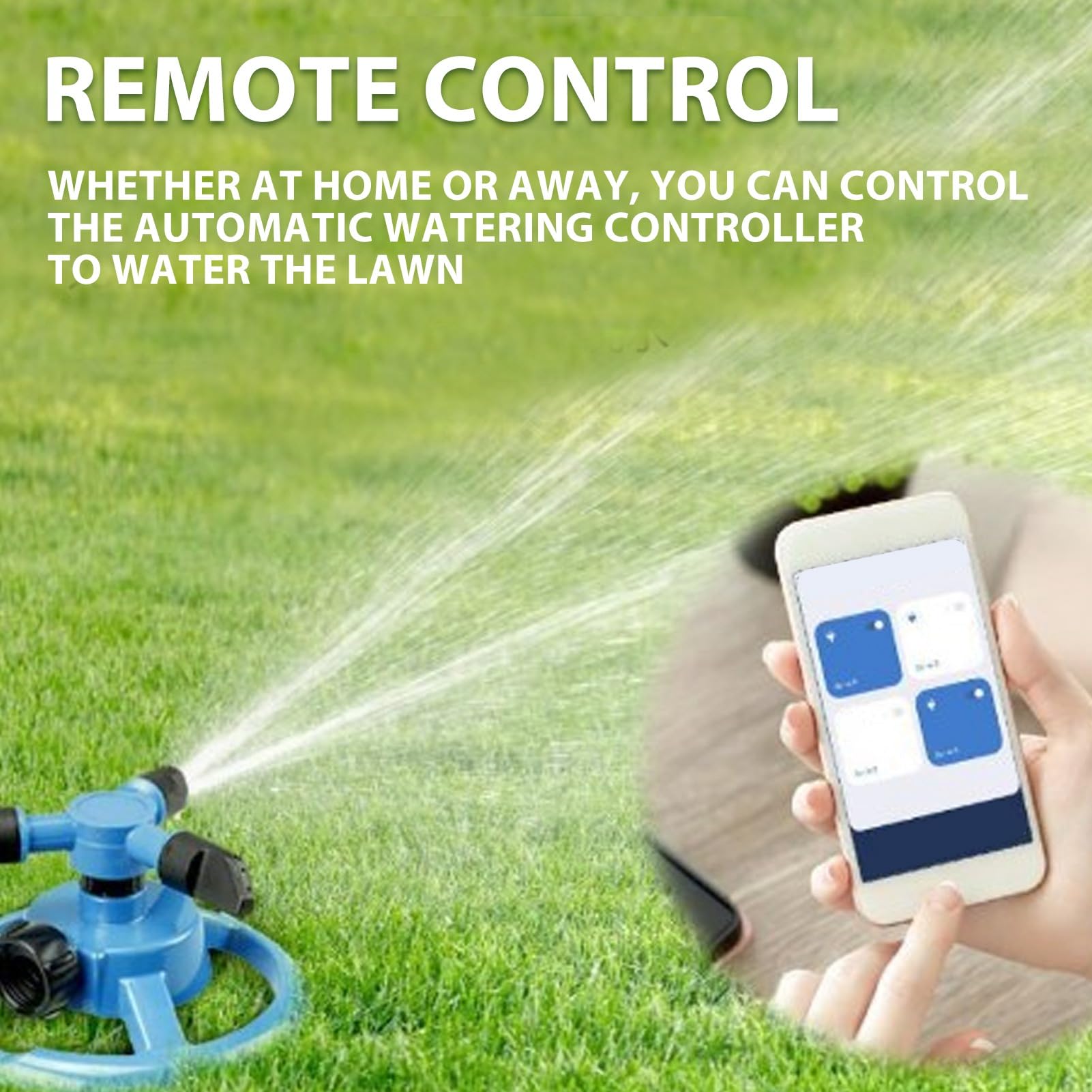 Controller per Irrigatore Intelligente ABS Timer Irrigazione Intelligente 6 Zone WiFi App 2.4G Controllo Remoto Programmazione Basata Meteo per Utenti di Irrigazione di Prato Giardino Cortile