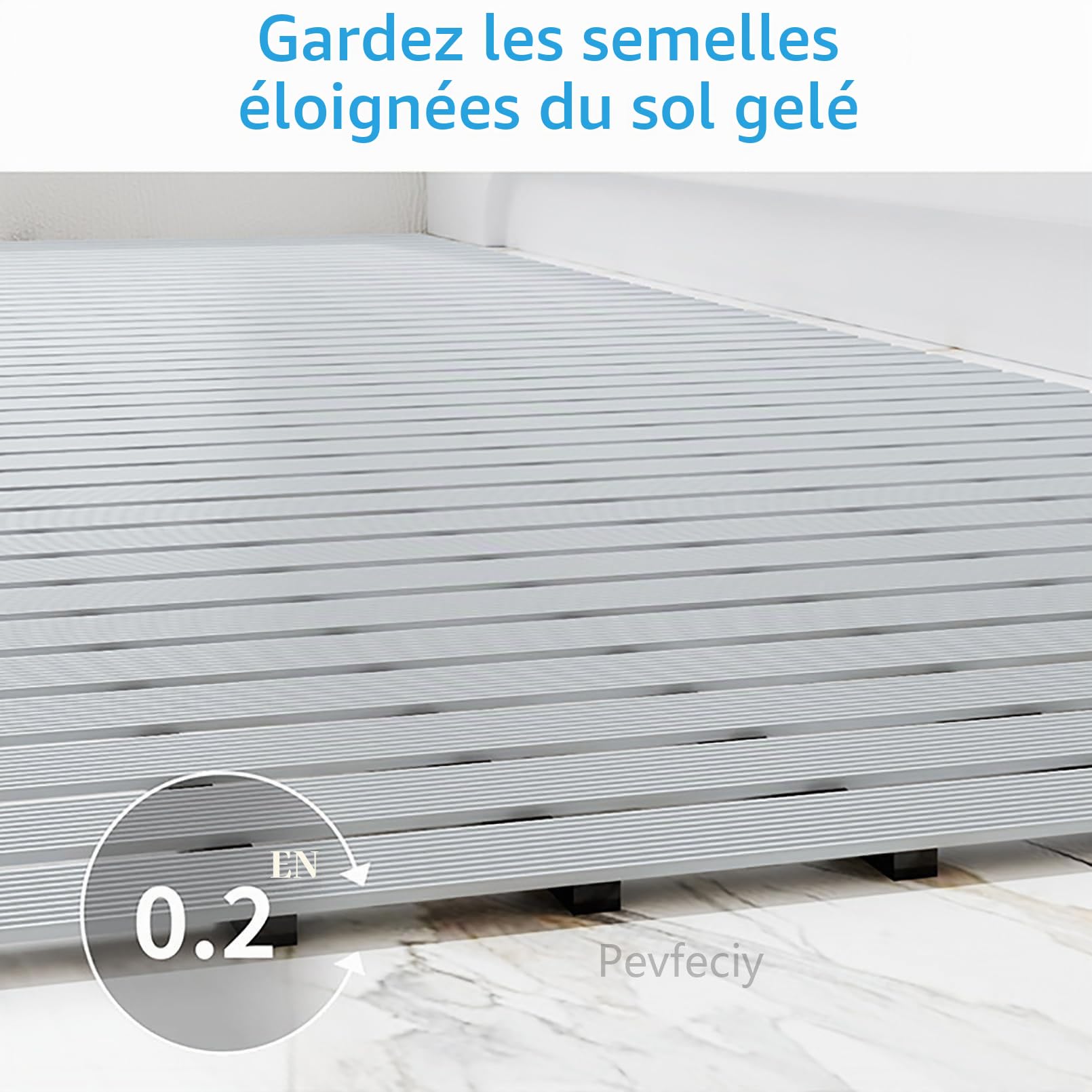 Caillebotis Douche 60x90 cm / 2 kg Tapis de Douche antidérapant TPE Caillebotis pour Douche Drainage Automatique Lavable en Machine,Flesh,L
