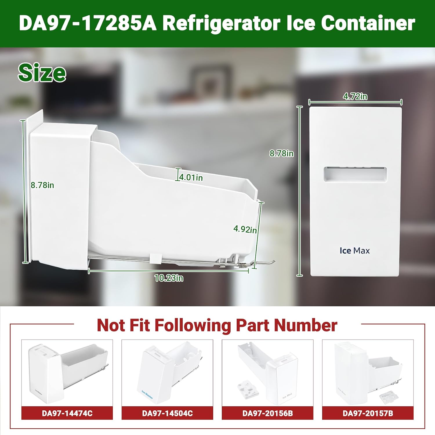 DA97-17285A Refrigerator Ice Bucket & Auger, DA63-08764A Ice Container