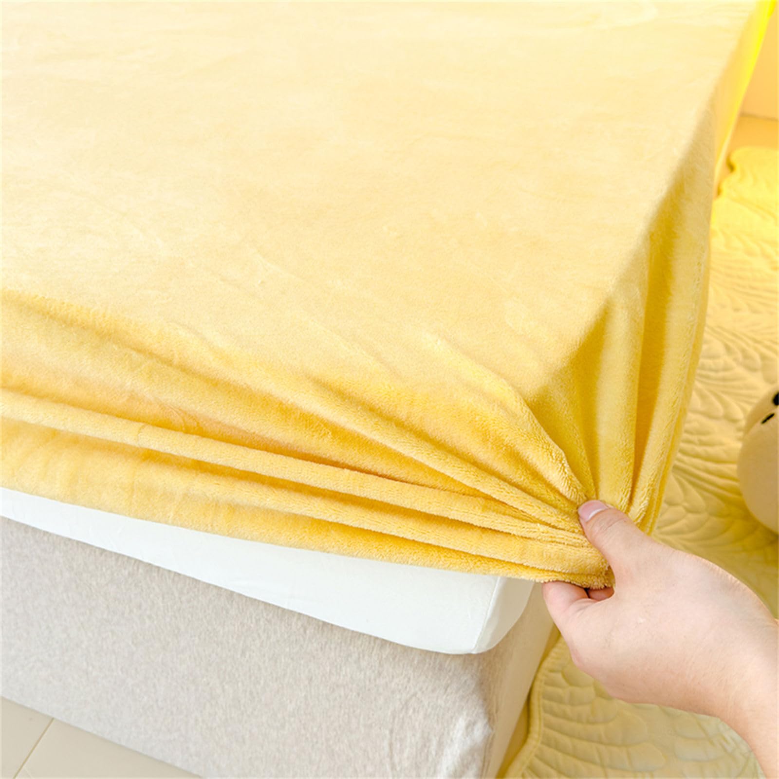 ANAZOZ Lenzuolo Coprimaterasso Elastico 200x220cm,Lenzuolo Copriletto Matrimoniale Tinta Unita