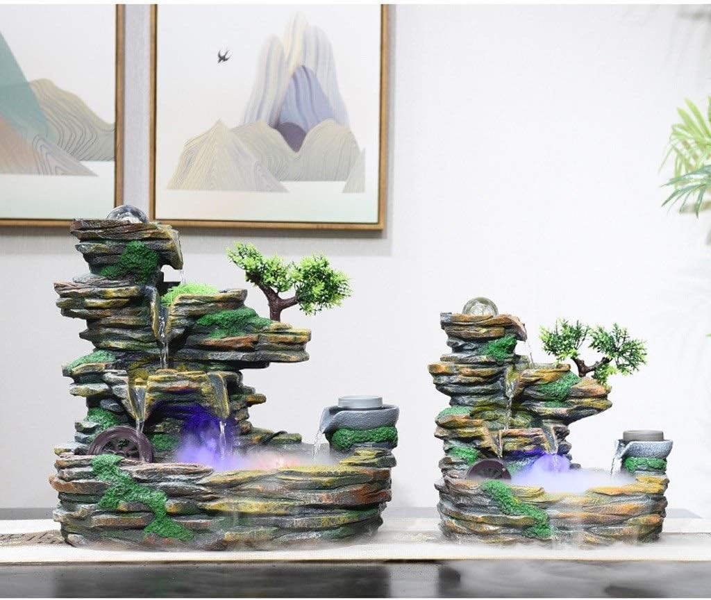 Tabletop Fountains Rockery Water Fountain Atomizer Indoor Living Room Office Desktop Decoration Opening Gift Indoor Water Fountain (Color : M)
