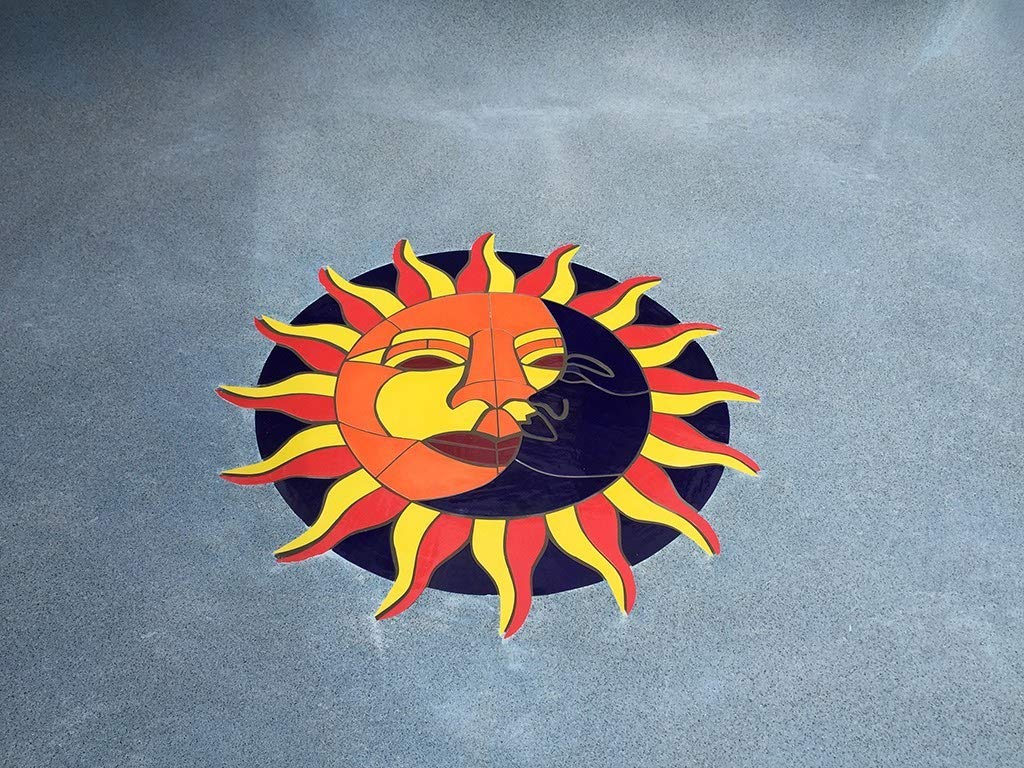 Sun & Moon Medallion Ceramic Pool Mosaic (48
