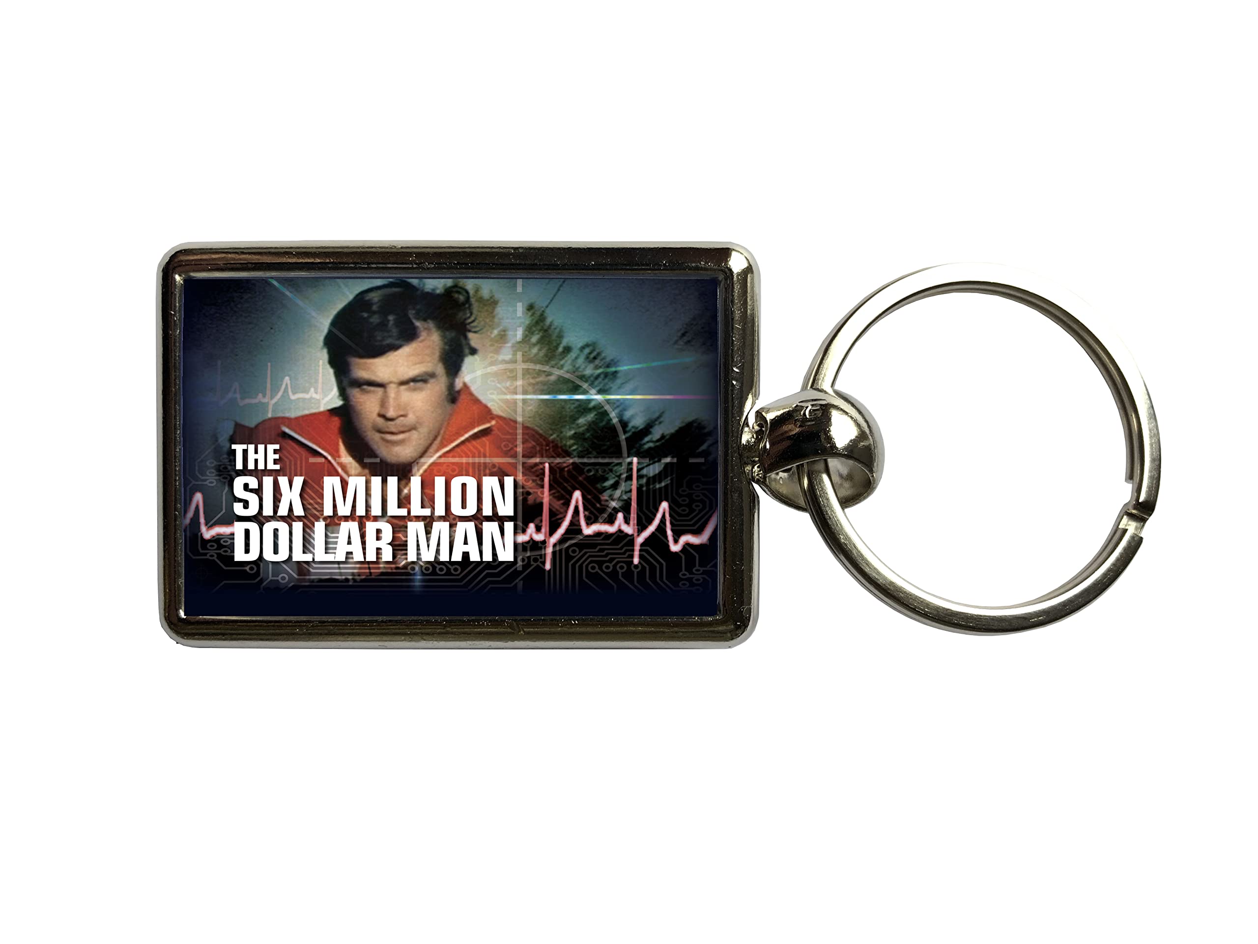 Super Universe The Six Million Dollar Man Classic TV Metal Keyring 3 x 4.5 cm
