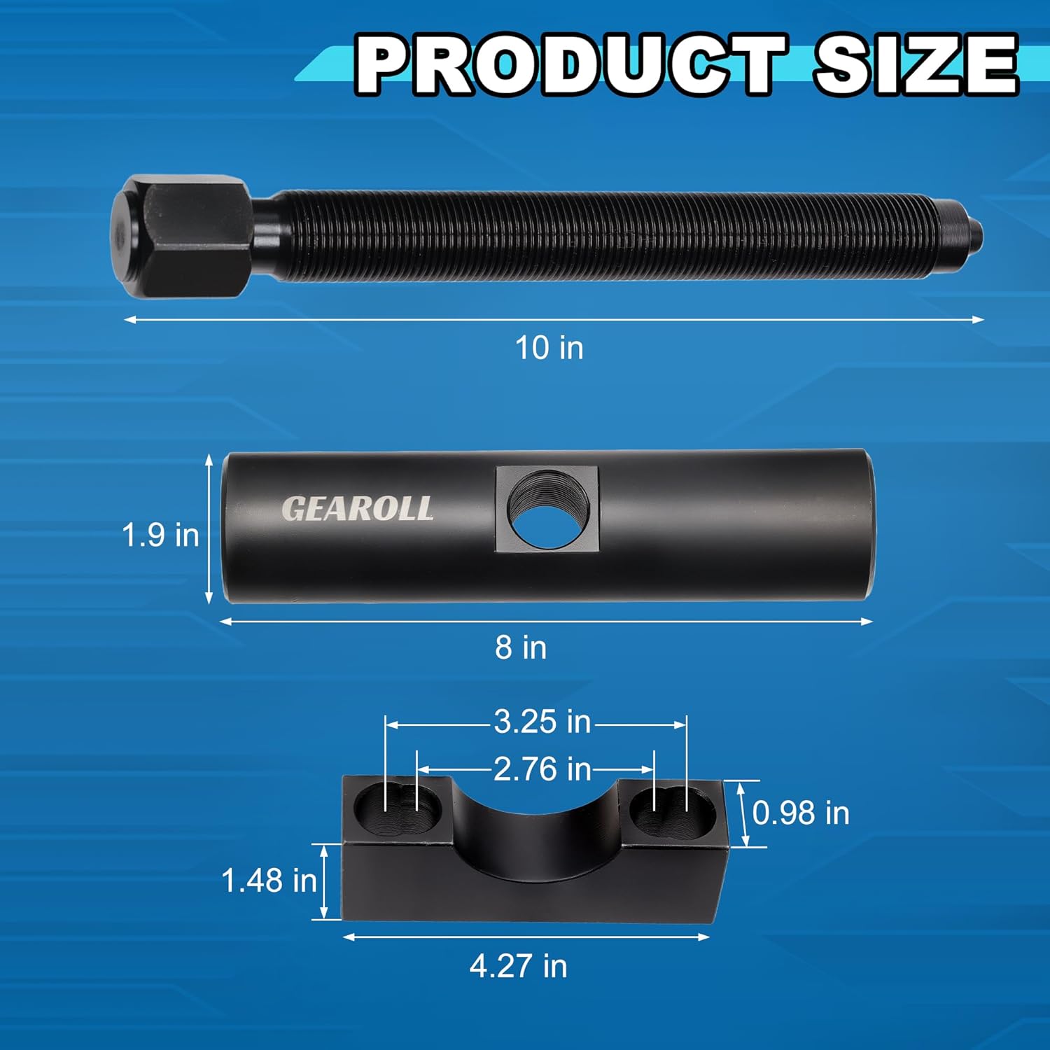 10803 Heavy-Duty Yoke Puller, 60050 Heavy Duty Yoke Removal Tool Kit Made for Commercial Trucks & Semi Truck, Service on Class 6-8 Trucks and Equipment