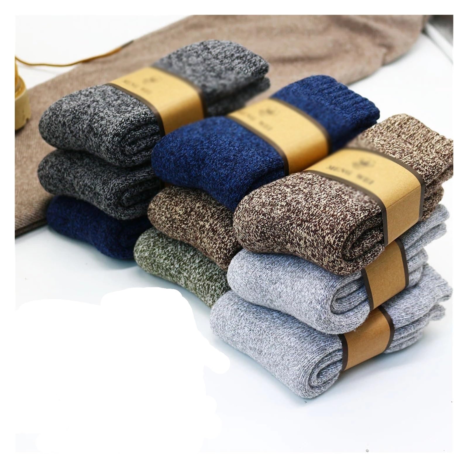Chaussettes chaudes en laine pour la neige et le quotidien décontracté en hiver
