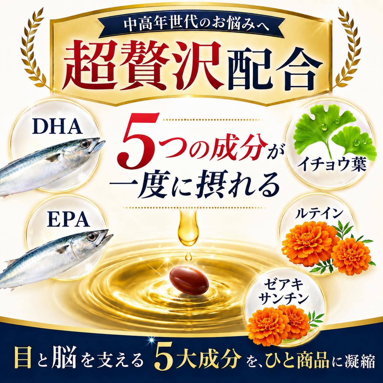 アカシアの樹 オメガノイド DHA EPA ルテイン記憶力 サプリ