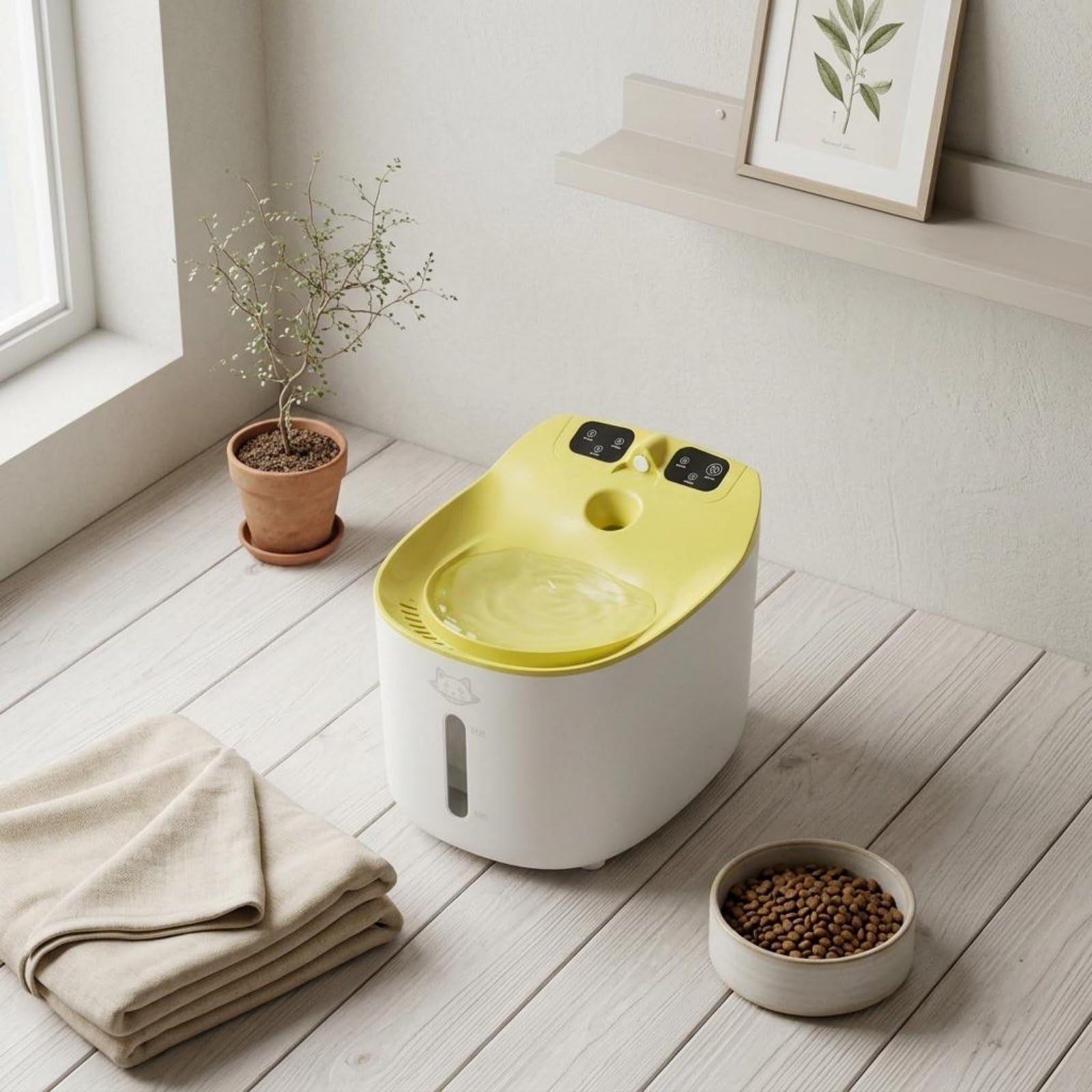 Dispenser Acqua Automatico per Abbeveratoio Dispositivo Serbatoio con Attivazione Automatica Zona Ampia E Filtrazione Multistadio Adatto per Famiglie con Animali Casa, Bianco