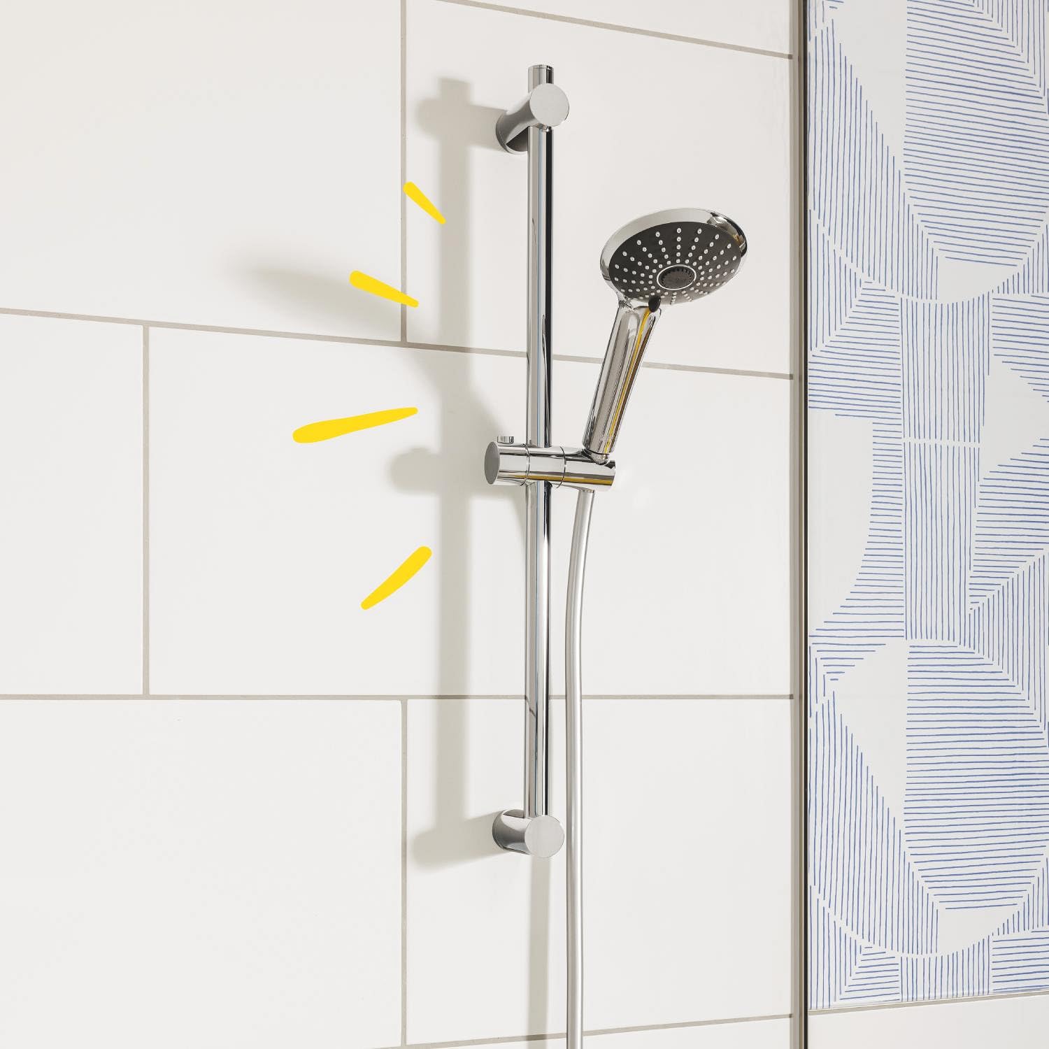 Grohe 27333000 Set Asta Doccia a 3 Getti, Argento
