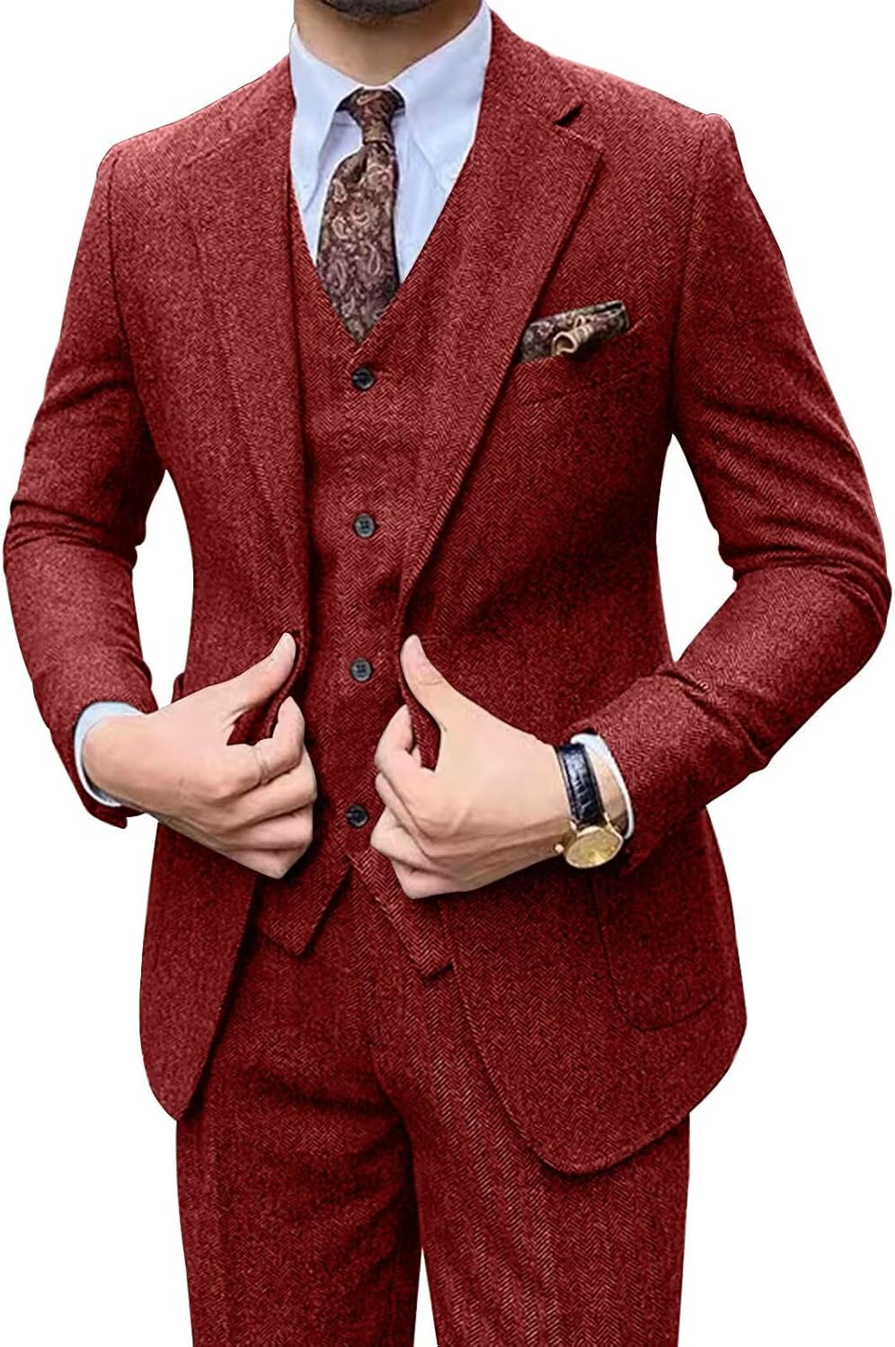 Retro Men Suit Piece Tweed Herringbone Mens Suits Lebanon Ubuy