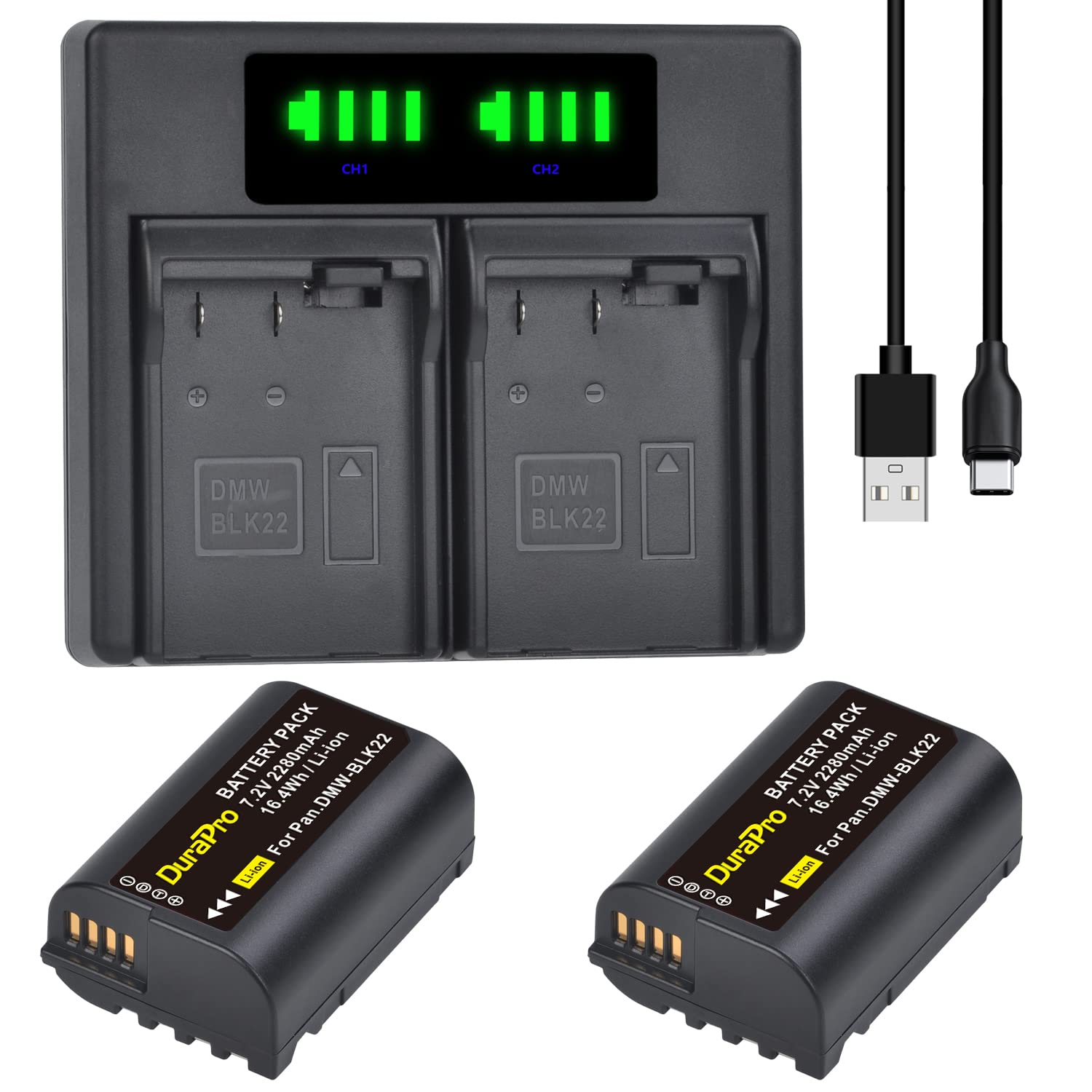 FOTGA DMW-BLK22 - Batteria decodificata DMW-DCC17 per fotocamera